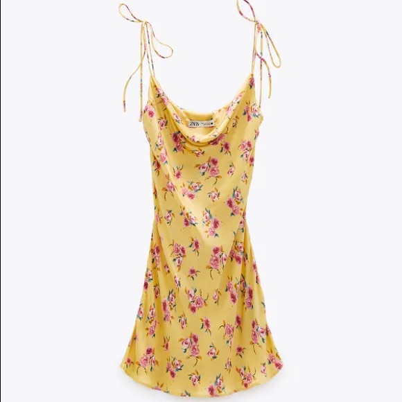 Zara Dresses Zara Draped Floral Print Dress Poshmark